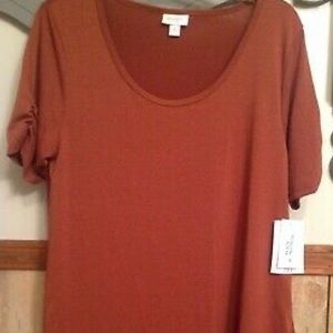 Medium Morgan Flare T solid burnt orange NWT